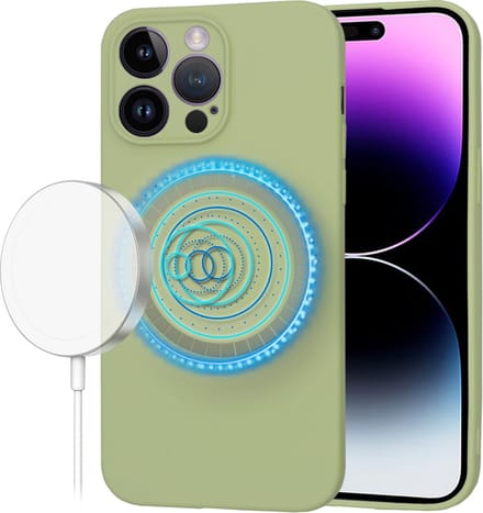 Hoesje geschikt voor Apple iPhone 14 Pro Max - Techsuit Soft Flex Silicone Back Cover - Geschikt voor MagSafe - Matcha