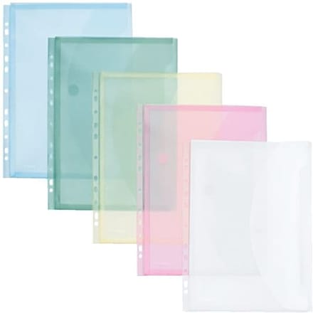 Foldersys geperforeerde showtas A4 | geassorteerde kleuren | pak van 10 stuks