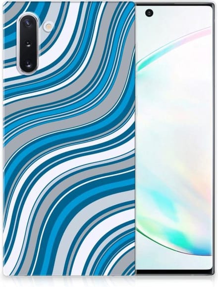 Samsung Galaxy Note 10 TPU bumper Waves Blue