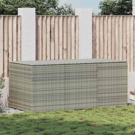 vidaXL - Tuinbox - 180x90x70 - cm - poly - rattan - grijs