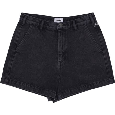 Dames korte jeans Baby Lamb Denim Short stoffig zwart
