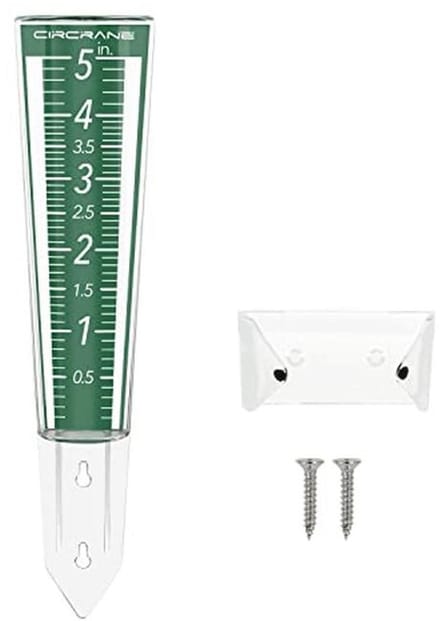 5-Inch Capaciteit Outdoor Regenmeter met Vergrootglas - Makkelijk te Lezen