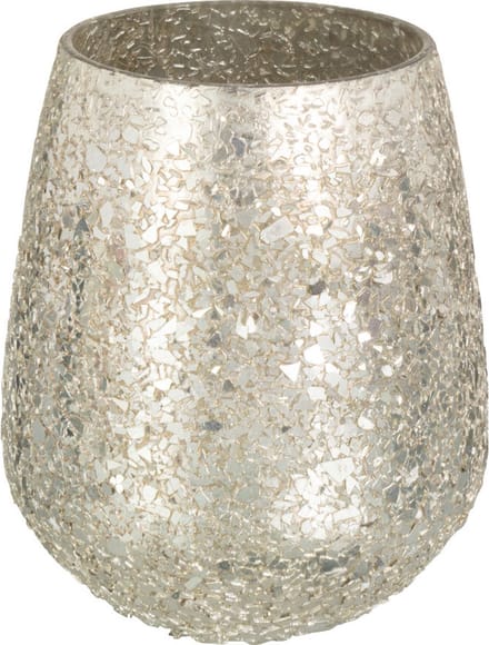 J-Line kaarshouder Glinstering - glas - goud - medium