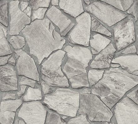 NATUURSTEEN BEHANG | industrieel - Grijs - A.S. Création Elements 2