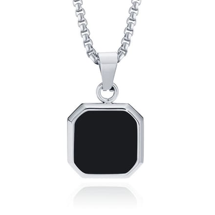 Ketting met Hanger - 15mm vierkant met Agaat