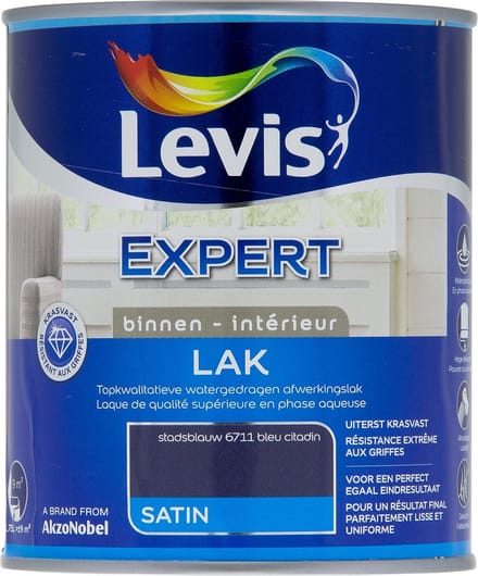 Levis Expert binnen lak zijdeglans stadsblauw 750 ml