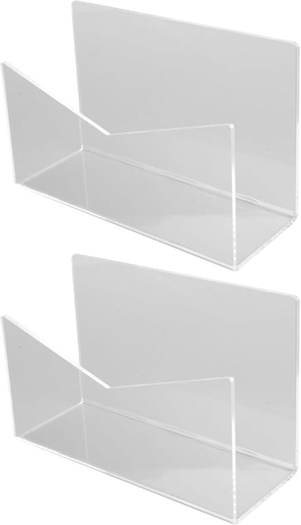 Transparante Acryl Briefhouder voor Bureau met Ronde Randen