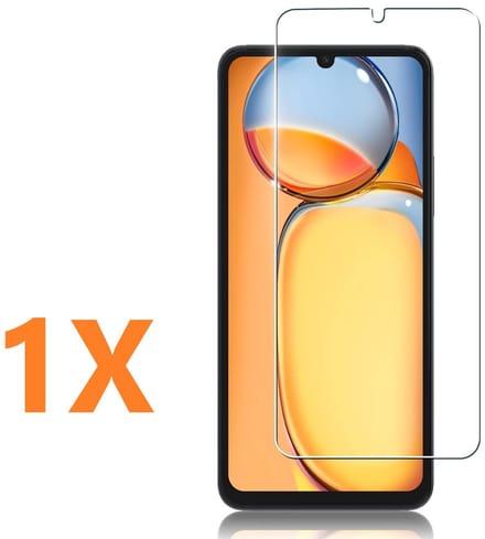 Screenprotector Glas - Tempered Glass Screen Protector Geschikt voor: Xiaomi Redmi 13C & Poco C65 - 1x