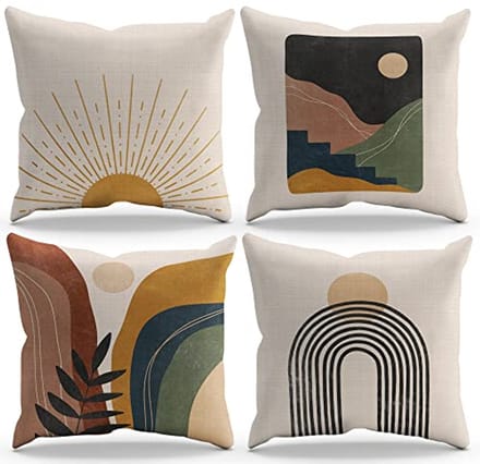 Abstracte Bohemian Kunst Kussenslopen voor Minimalistische Decoratie - Set van 4