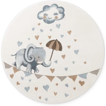 Villeroy & Boch Boho kids kinder vloerkleed olifant rond rainy multicolor-