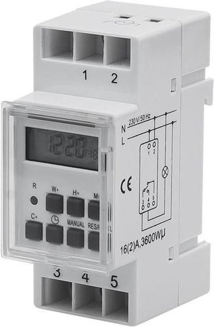 Timer / digitale schakelaar DIN TGE-12