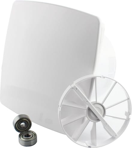 Stille Ventilator met Terugslagklep voor Badkamer en Woonkamer - Ø 100 mm Wit