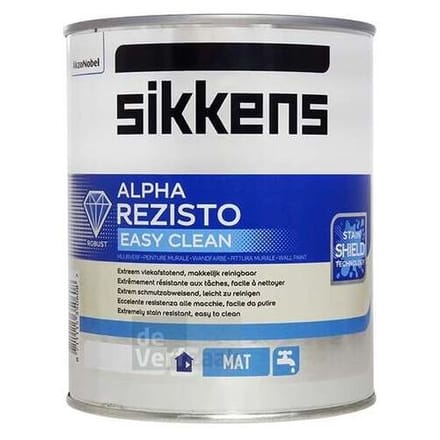 Sikkens Alpha Rezisto Easy Clean - Wit- Muurverf - Dekkend - Binnen - Mat - no