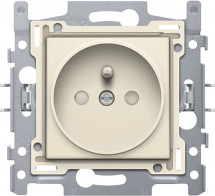 NIKO Original Cream inbouw stopcontact - penaarde -  enkelvoudig