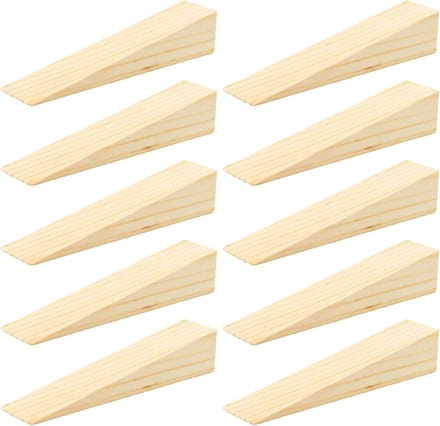 10 Stuks Houten Deurwiggen - Deurstopper voor Vloeren en Meubels