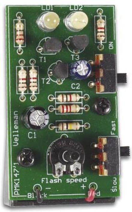 Whadda Educatieve soldeerkit, stroboscoop met twee witte leds