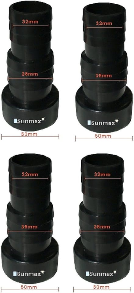 50mm Lijm verloop 38/32 mm slang (4 Stuks) Zwembad Pvc