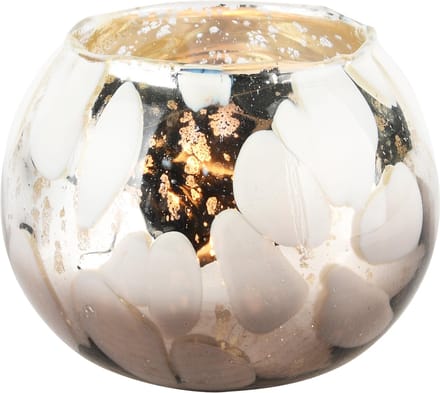 Dekoratief | Theelichthouder 'Smudge Chic', glas, 13x13x10cm | A248015