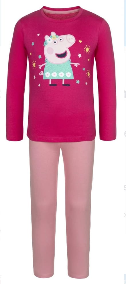 Peppa Pig pyjama - Meisjespyjama - Roze - Katoen - Maat 110/116