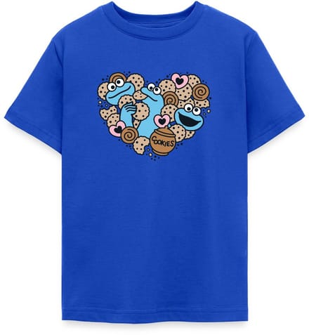 Sesamstraat Hart Met Koekiemonster T-Shirt Tiener
