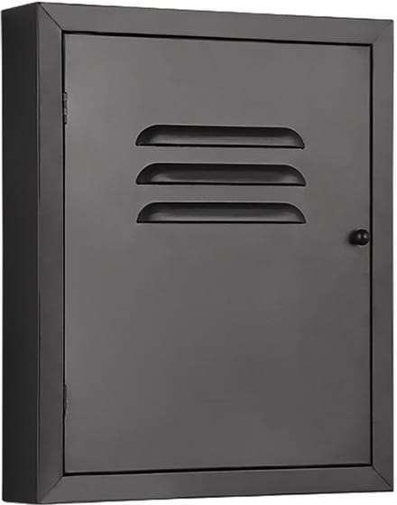 Sleutelbox - Torna Lucia - Sleutelrek - 23x28x5cm - Zwart - Metaal