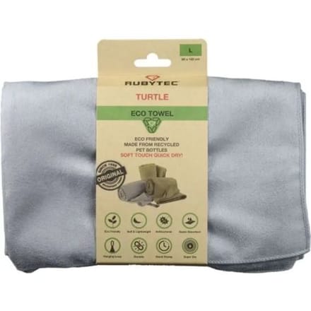 Rubytec Turtle ECO Towel - Sneldrogende Microvezel Handdoek - 150 x 63,5 cm - Grijs - XL