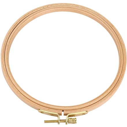 Hand Borduurring Houten Cirkel Frame voor Kruissteek Borduren Naaldkunst DIY Tool 15.5cm beige