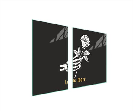 TMK ArtDeko - Snijplank - Glas - 100x52 cm - Roos