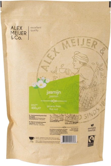 Alex Meijer Thee los groen-jasmijn, FT - Pak 400 gram