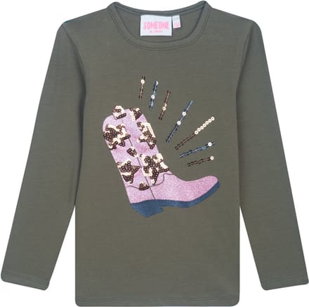 Someone winter t-shirt meisjes - khaki groen - longsleeve - Daphne