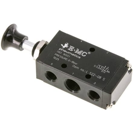 5/2 G1/4'' (G1/8'') Axiale Handbediende Hefboom Ventiel 0-8bar/0-112psi E.MC
