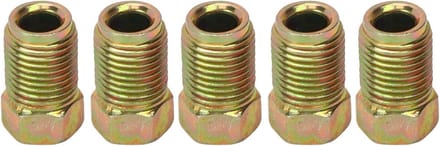 30 Pieces Labor Saving Universal Fit Solid Brake Line Fittings - 3/8 Inch Metal for Cars