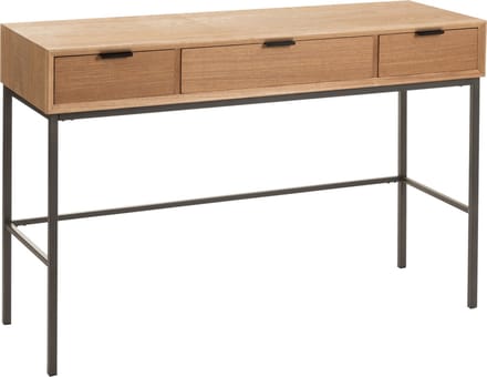 J-Line console 3 Laden - hout/metaal - naturel