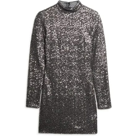 Superdry - Mini-jurk met lovertjes en hoge hals - Dames - Jurken