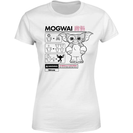 Gremlins Mogwai Instructional Women's T-Shirt - White - S