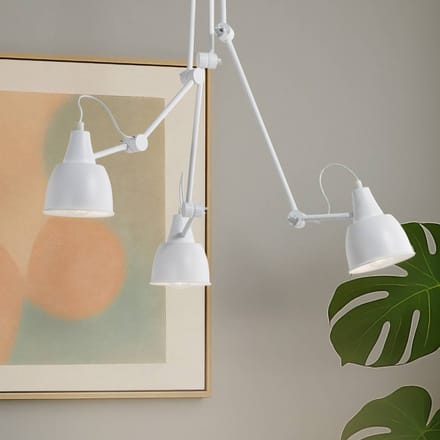 ALDEX Plafondlamp 814, verstelbaar, 3-lamps, wit