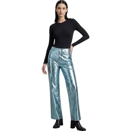 AmyLynn Lupe metallic broek voor dames (Blauw Metaal)