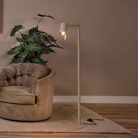 Lucide Vloerlamp Lesley, taupe, hoogte 130 cm, metaal