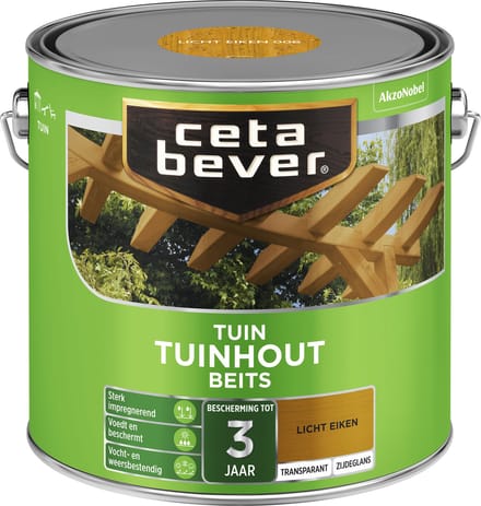 Cetabever - Tuinbeits Tuinhout Transparant - Licht Eiken - 2,5 L