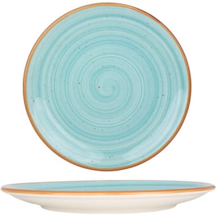 Bonna Dessertbord - Aqua - Porselein - 23 cm - set van 6
