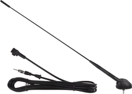 Auto Antenne AM-FM - Rubberen Autoradio Antenne - FM 76~108MHz - 2 meter kabel - A2 - Zwart