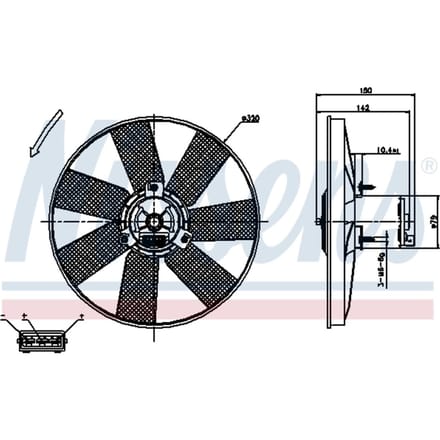 Koelventilatorwiel, motorkoeling NISSENS 85538