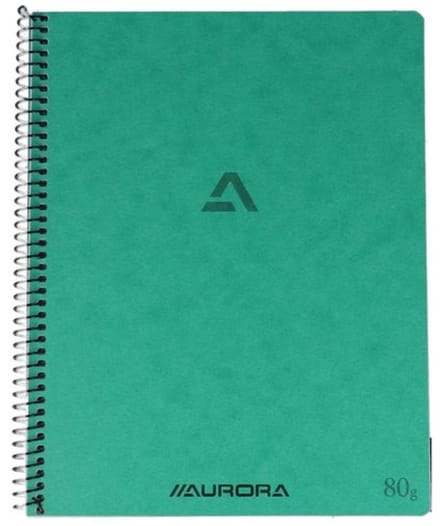 Aurora Spiraal Schrift - Notitieblok - A4 - Gelinieerd - Groen