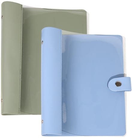 Ynkkvre - A5 Ringmap Transparant – 6-Rings Planner Map – Voor Notities, Agenda & Organizer-2 Stuks