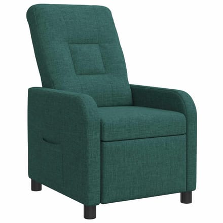vidaXL - Recliner - Donkergroen - Stof