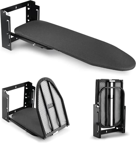 Strijkplank Wandmontage - Inklapbaar Planche - Ruimte Besparen - In Hoogte Verstelbaar - 91 x 31 cm - Wit