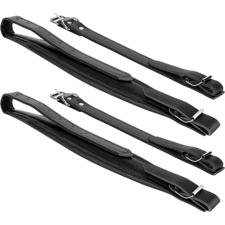 2 Stuks Accordeonband Schouder Set Kit Verstelbaar PU Leer Accessoire voor 16‑120 BassZwart zwart