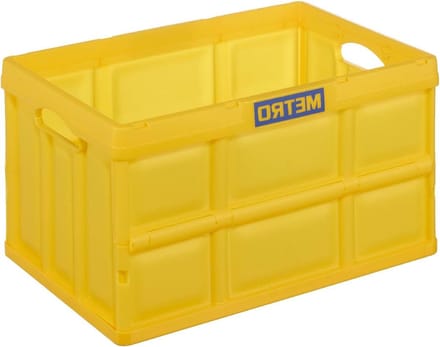 Klapbox - Opbergbox Bak - Huishoudelijke opslag - Stevige constructie - 62 liter - Geel