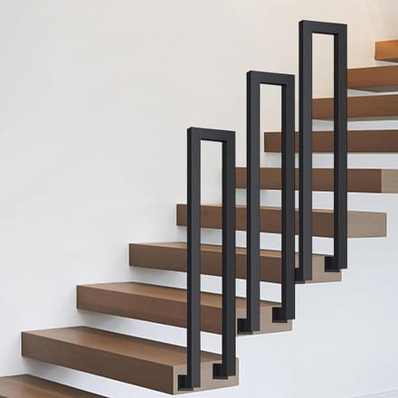 Trapleuning Handgreep - Stijlvolle Leuning - Veilig Traplopen - Stabiele U-vorm - 35 cm - Zwart