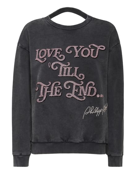 Open Back Roundneck Sweatshirt Love Plein